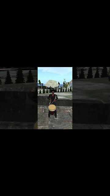 Custom animated djembe with audio sample created in Second Life