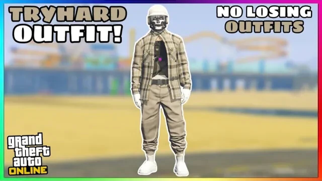 Easy Tan Joggers Invisible Torso Glitch Tryhard Modded Outfit (No Transfer) (GTA Online)