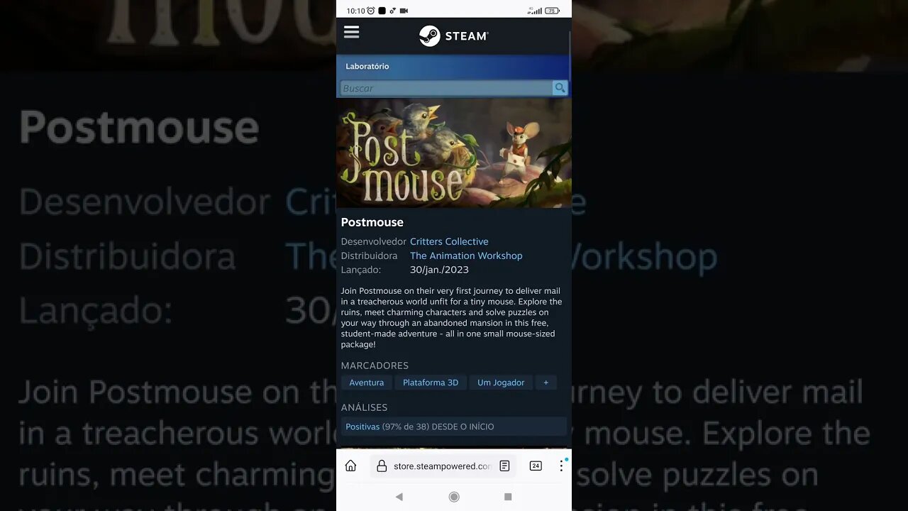 Jogo Grátis - Postmouse - Steam