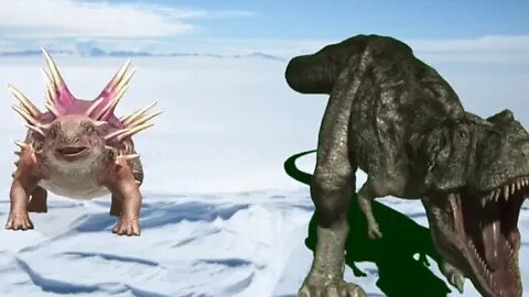 T-Rex - the most aggressive dinosaur! raging in Antarctica