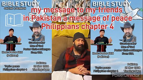 my message to my friends in Pakistan a message of peace Philippians chapter 4 #theoutlawpreacher