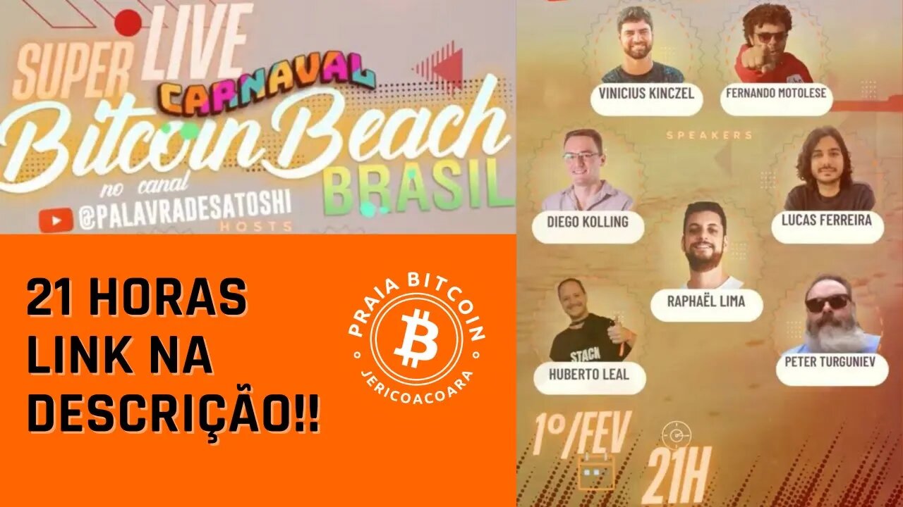 LIVE SERÁ NO CANAL PALAVRA DE SATOSHI (Link na descrição)