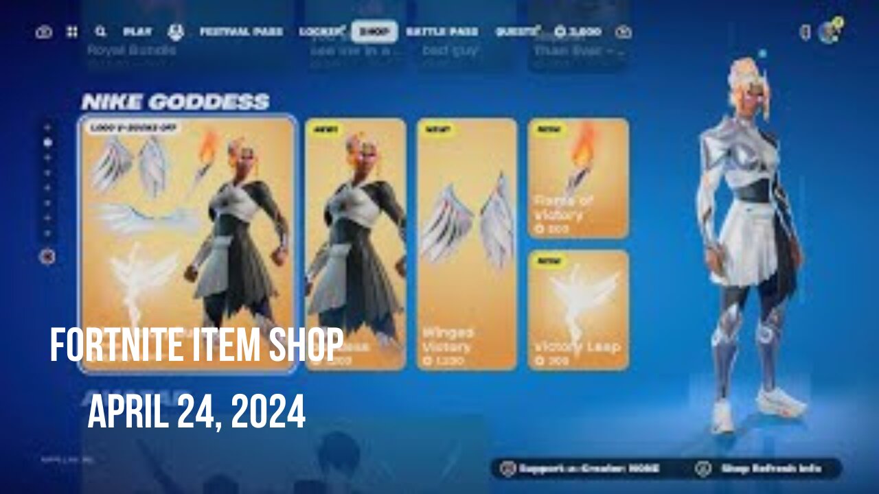 Fortnite Item Shop|April 24, 2024(*New* Nike Victory Bundle & Anarchy Acres Lego Set)