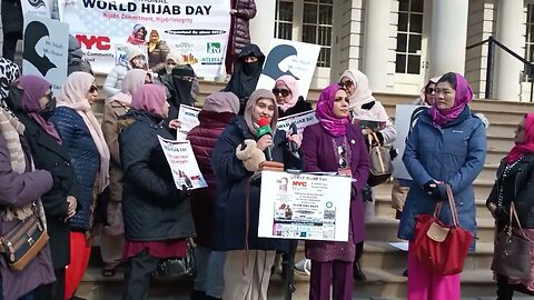 #WorldHijabDay press conference City Hall 2/1/23 @NYCMayorsOffice @mayorsCAU @susanzhuangnyc