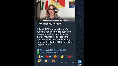News Shorts: Italian MEP Husband is Dead