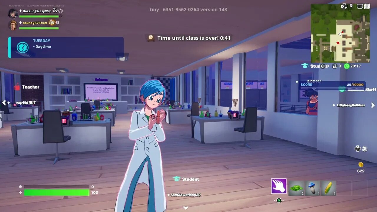Goku and Bulma in school Fortnite?