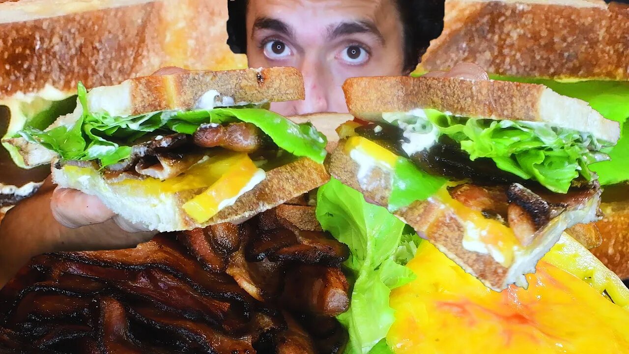 KIMCHI SAUCE BACON SANDWICH FEAST * MUKBANG * | NOMNOMSAMMIEBOY