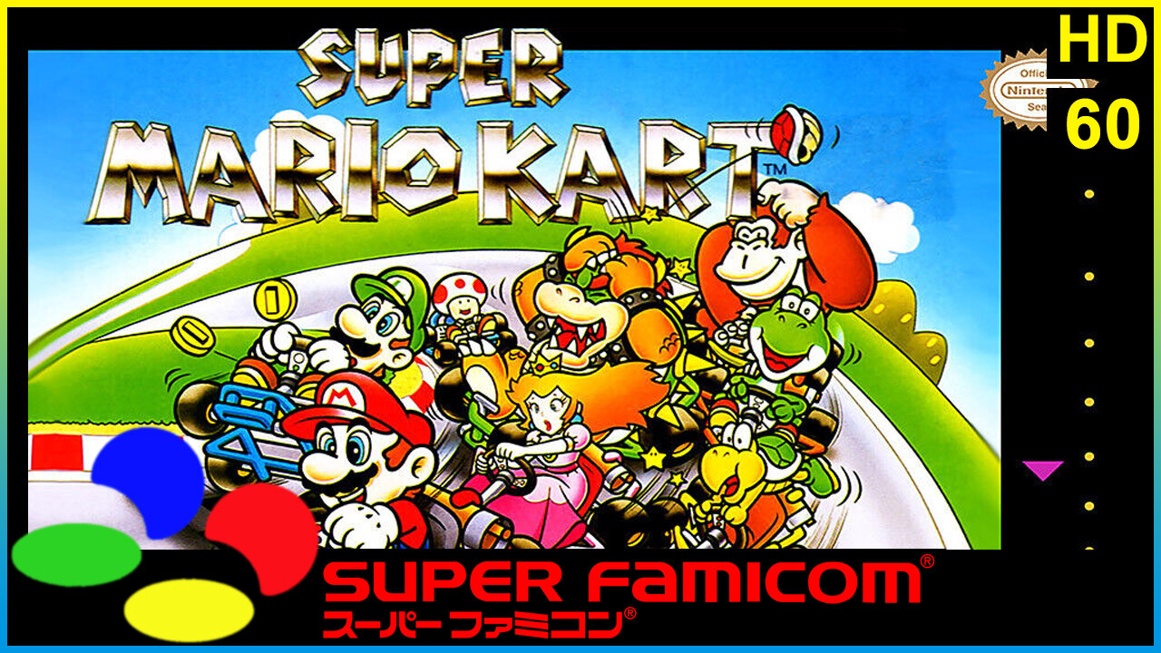 Super Mario Kart. (Super Nintendo / SNES) Complete CO-OP (2 Player) Playthrough. PugmanPlays