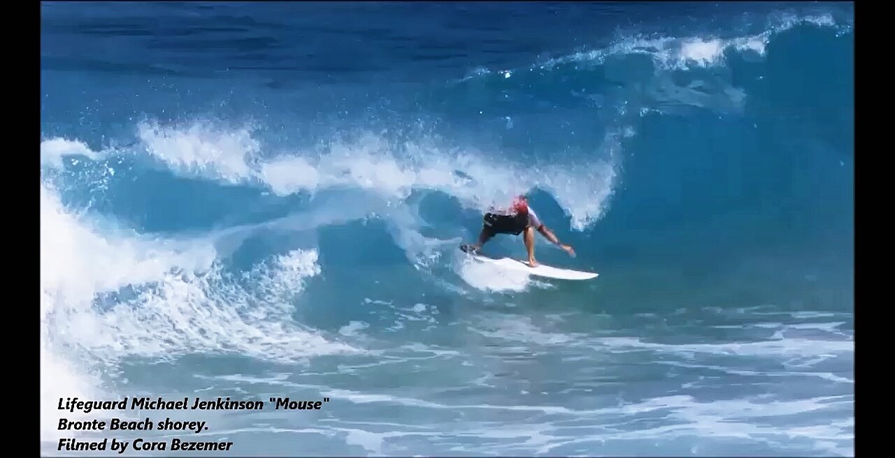 Bondi Lifeguard Michael Jenkinson - Barrel Bronte Beach on Shorie