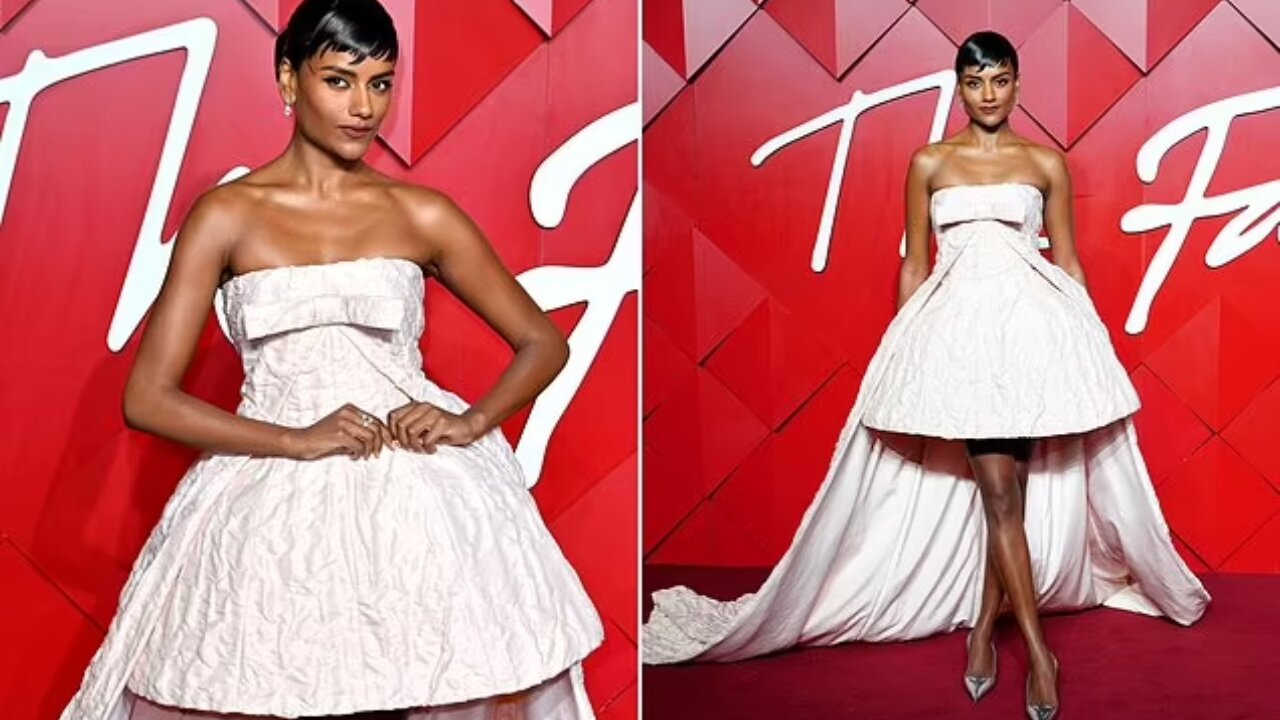 Simone Ashley Wows in Pink Dress at Fashion Awards 2024