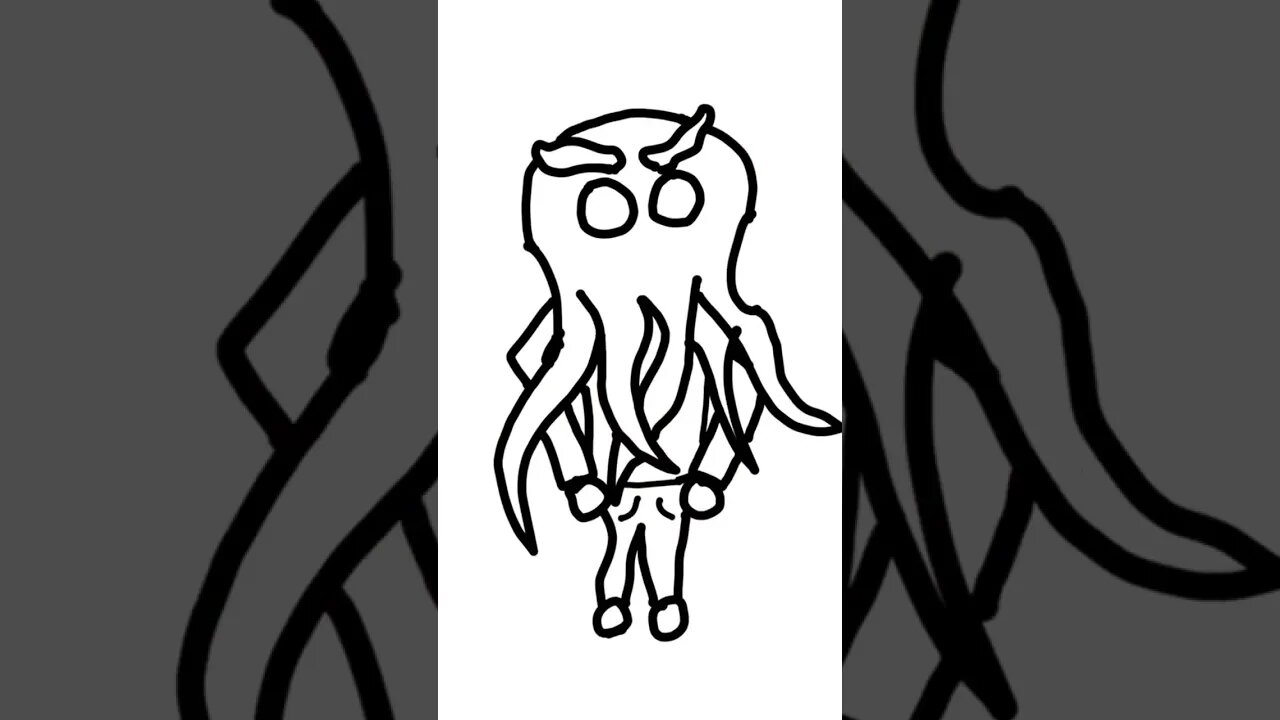 Drawing a Mindflayer ￼￼Timelapse #shorts