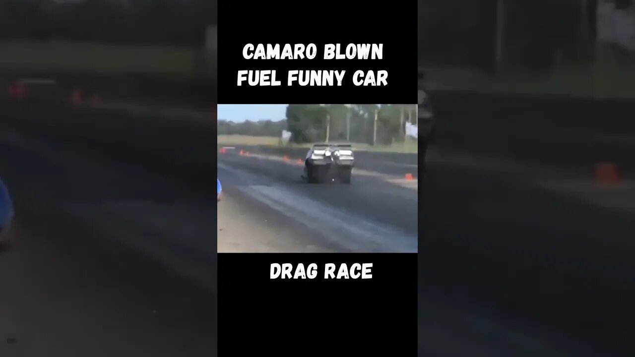Camaro Blown Fuel Funny Car Full Send Drag Race! #shorts