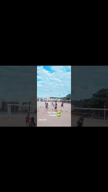 Recepção ✅ ataque ✅ #futevolei