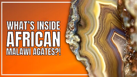 Cutting African Malawi AGATES open // BEAUTIFUL bands inside!