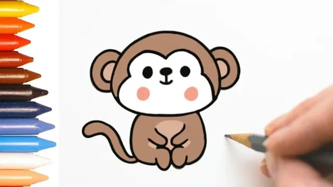 COMO DESENHAR MACACO KAWAII FÁCIL