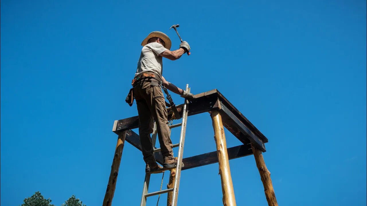 BUILDING THE TOP BASE FOR THE SATELLITE TOWER