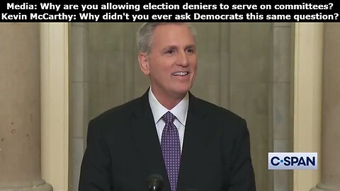 McCarthy is throwing this nonsense about election deniers and committees back in the media's face