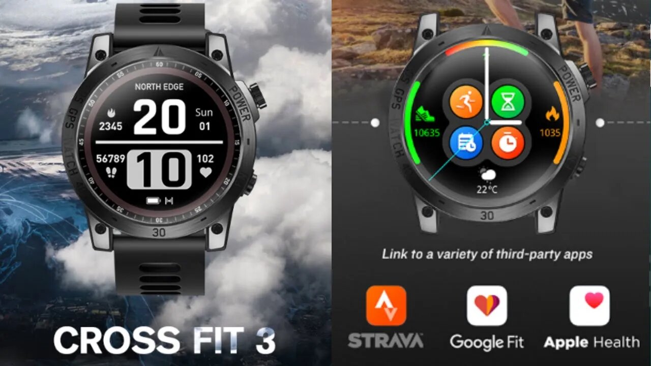 Smartwatch CROSS FIT 3 REVIEW GPS AMOLED APP STRAVA APPLE HEALTH GOOGLE FIT