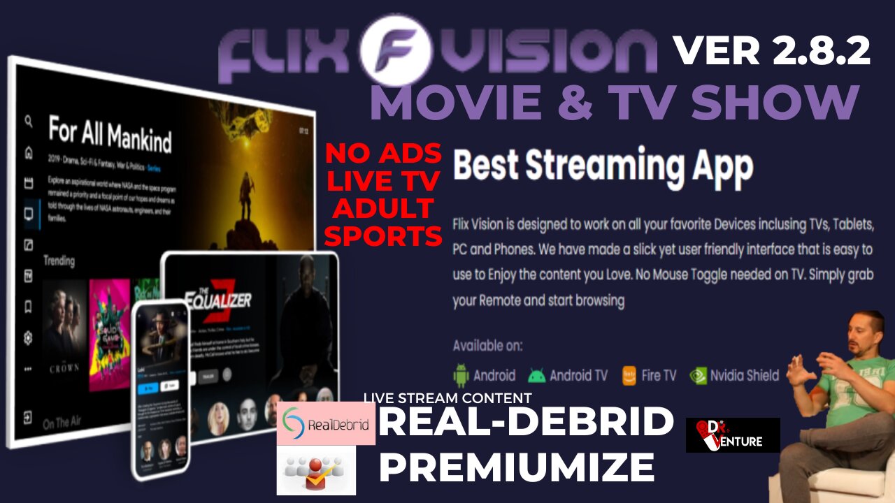 Movie, Series, Live TV, Anime, Adult APP - Flix Vision 2.8.2