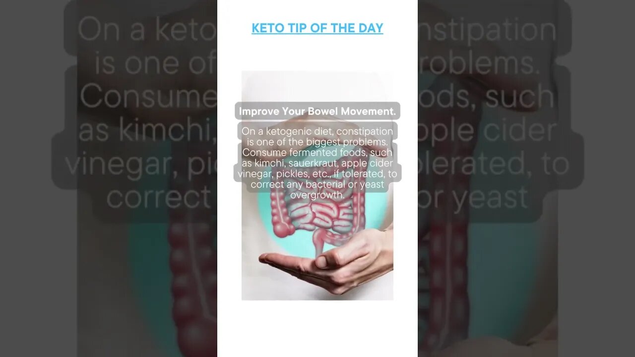 Keto Tip of the Day - Improve Your Bowel Movement.