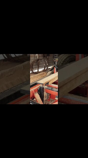 Making Homemade Lumber At My Sawmill #shorts