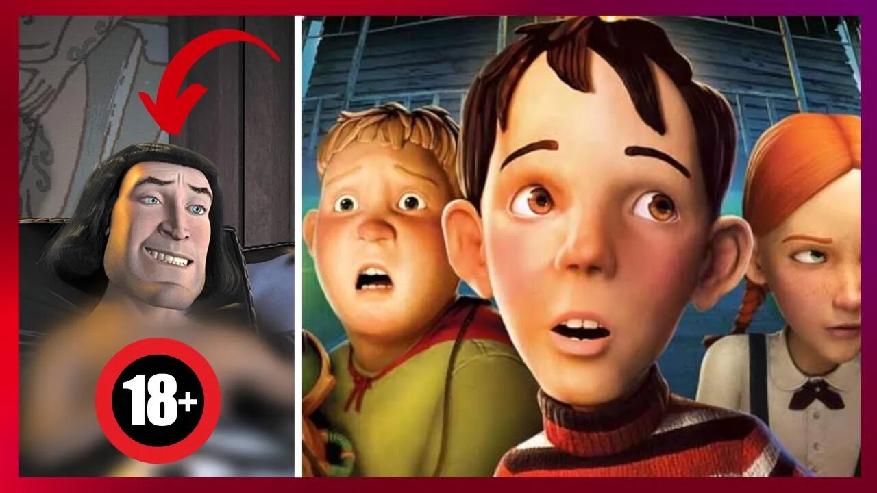 PIADAS ADULTAS EM FILMES DE ANIMAÇÃO 👿 #shorts