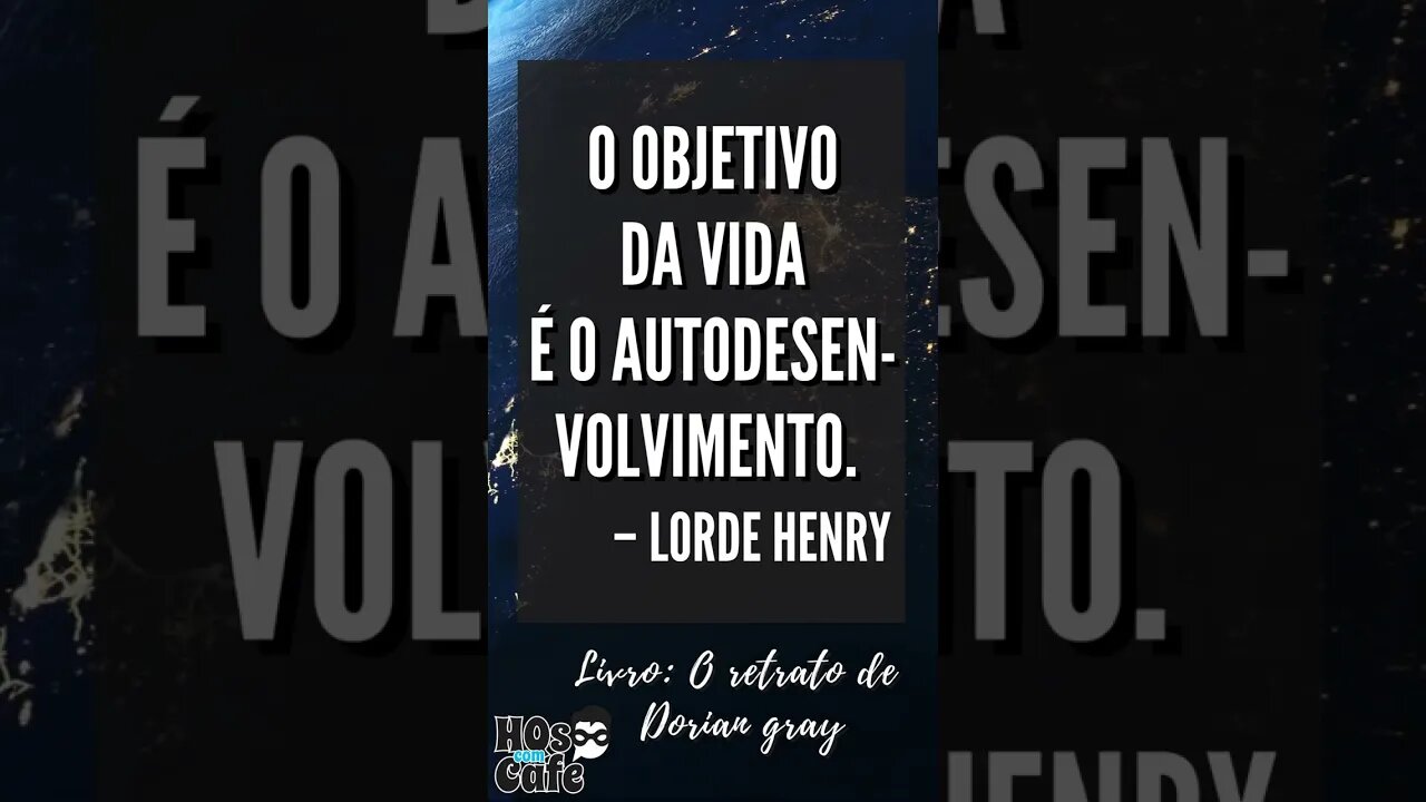 Frase do livro O retrato de Dorian gray