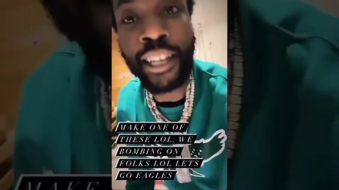 Meek Mill freestyles after the Philadelphia Eagles win