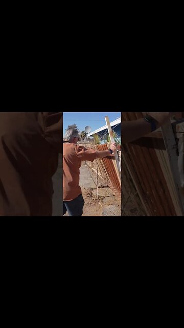 broken fence at the rental property