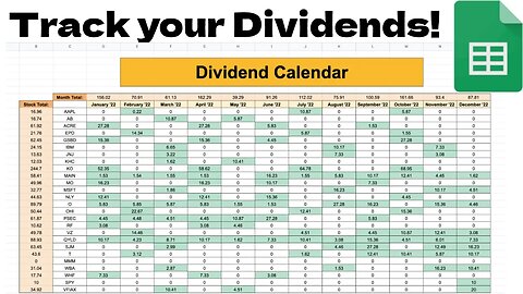 How to Build a Dividend Calendar! (The Best Way to Track Dividend Income!)