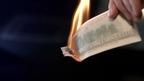 male hand burning dollar banknote man burning money cash financial crisis and depre SBV 324185963 HD