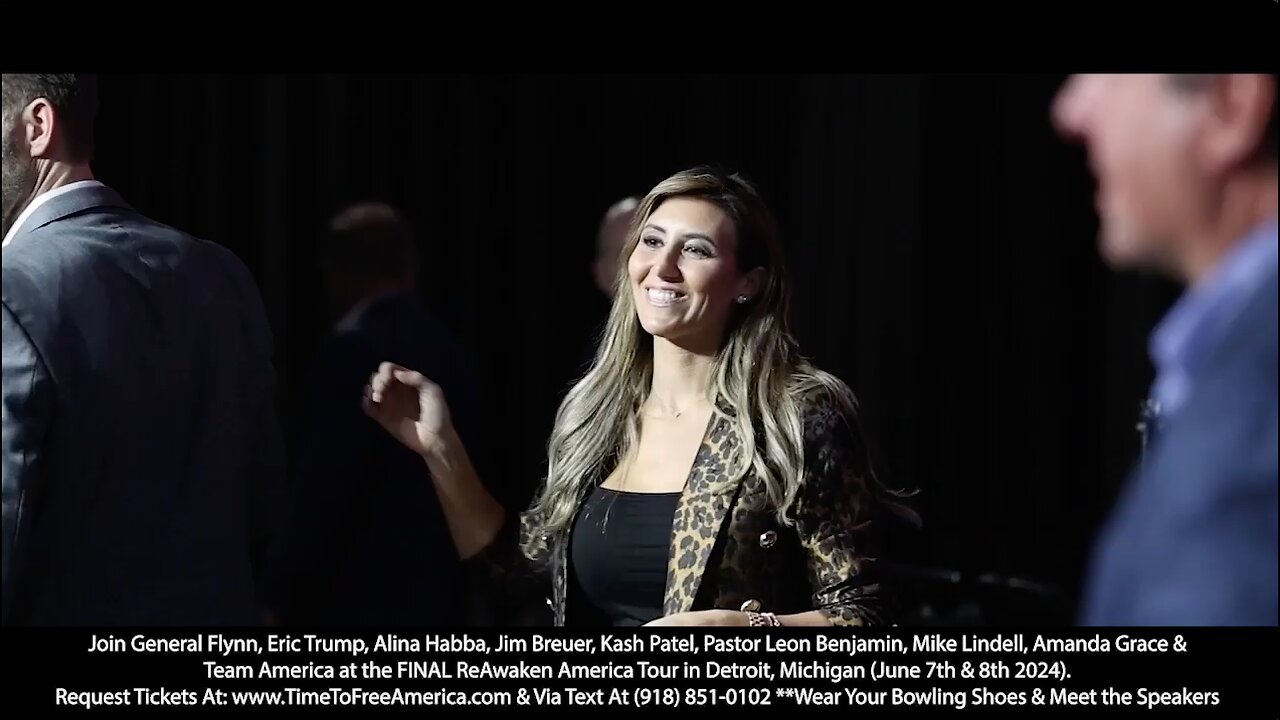 ReAwaken Tour | Join Alina Habba, Mel K, Rudy Giuliani, General Flynn, Eric & Lara Trump At the Detroit ReAwaken America Tour!!! 274 Tickets Remain for the Detroit, (June 7-8) ReAwaken Tour!!! | Request Tix Via Text 918-851-0102