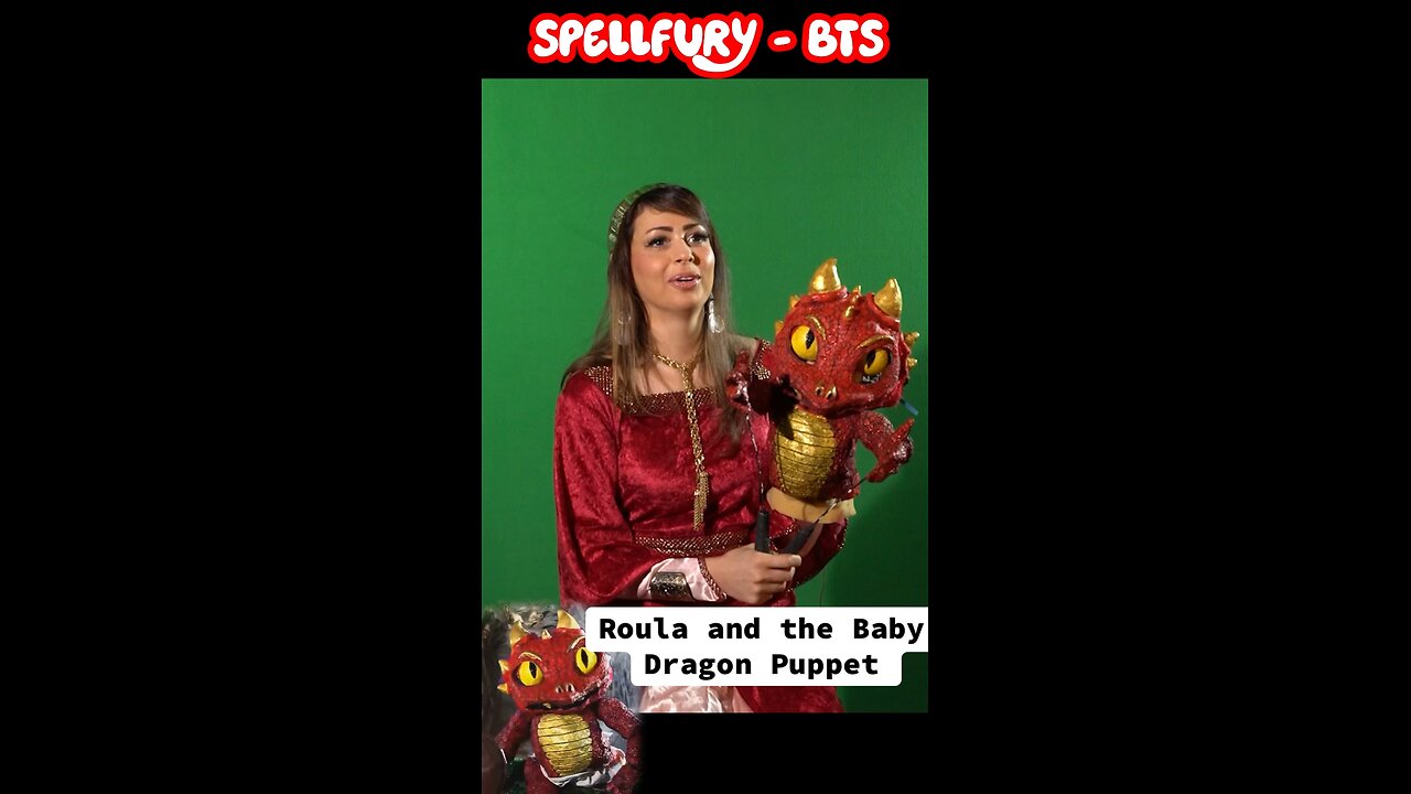 Baby Dragon Puppet - green screen on SPELLFURY #dragonpuppet #dragon #babydragon #greenscreen