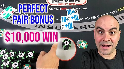 Perfect Pair BONUS - $10,000 Win Blackjack Session