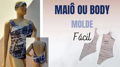 Maiô ou body modelagem fácil tamanho G