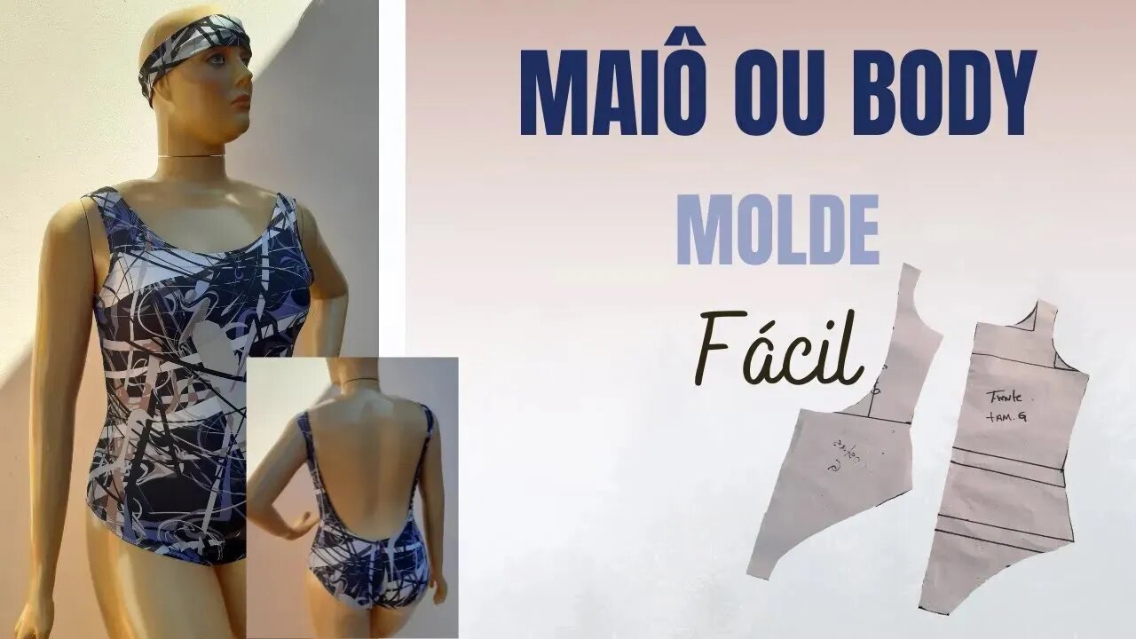 Maiô ou body modelagem fácil tamanho G