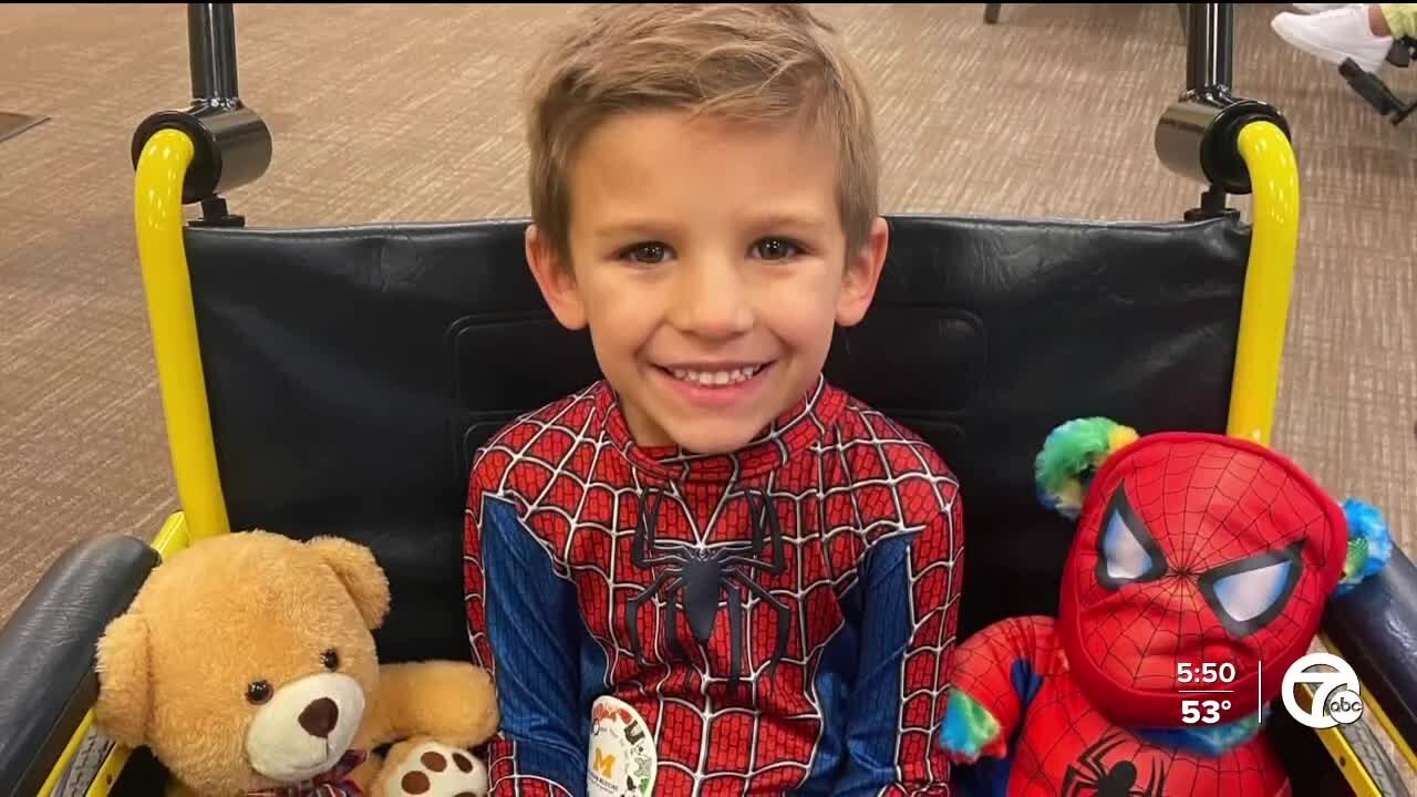 Costume helps 5-year-old Westland boy fight cancer with superpower strength