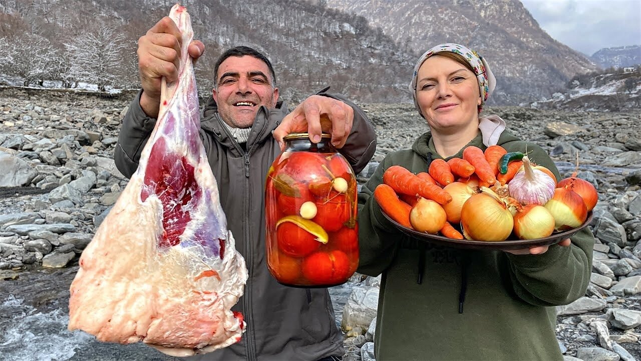 Uzbek Pilaf Recipe - Tender Plov with Lamb in a Cauldron - Faraway Village Family