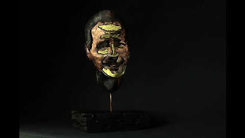 Layered copper brass sculpture.