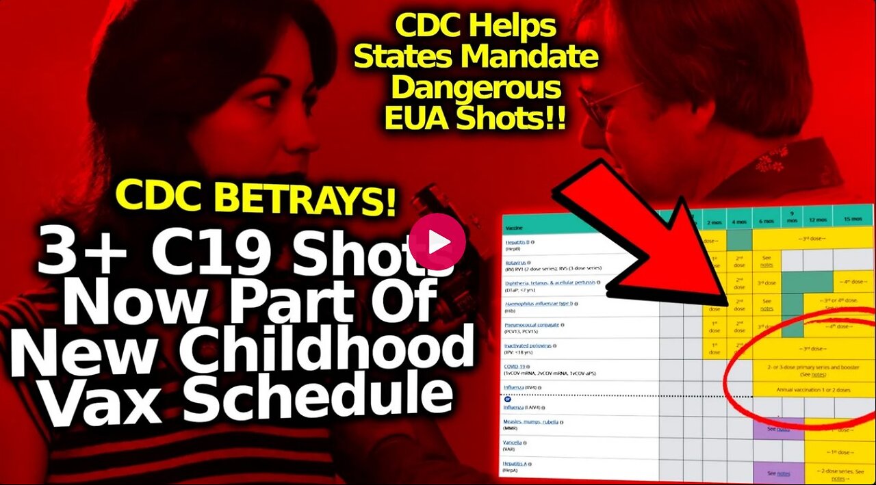 PURE EVIL: CDC Adds 3+ Covid Shots To Child/ Adult Vax Schedule In Latest Treasonous Betrayal