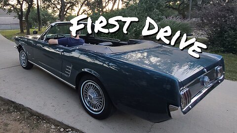 Our first drive in the 66 Mustang