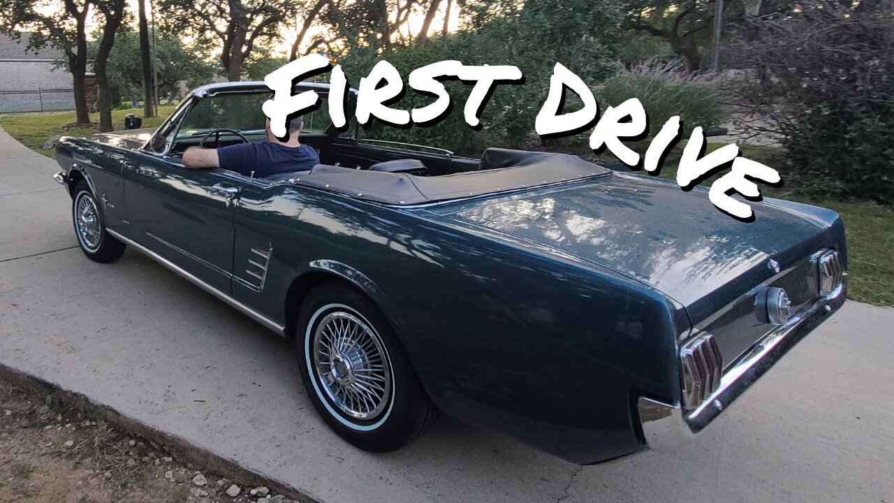 Our first drive in the 66 Mustang