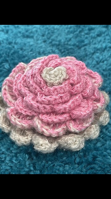 Handcrafted pink flowers keychain #crochet #craft #art #shorts #viral