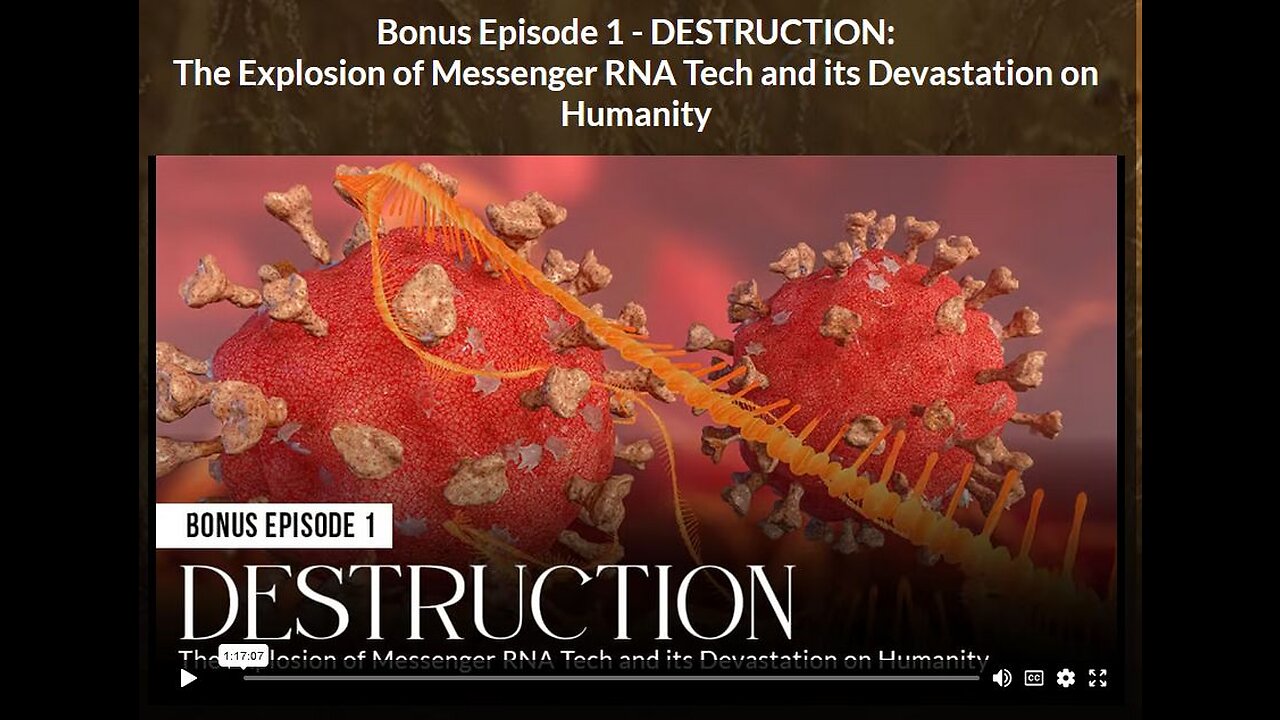 AH - ABSOLUTE HEALING: BONUS EPISODE 1 - DESTRUCTION: The Explosion of Messenger RNA Tech and its Devastation on Humanity