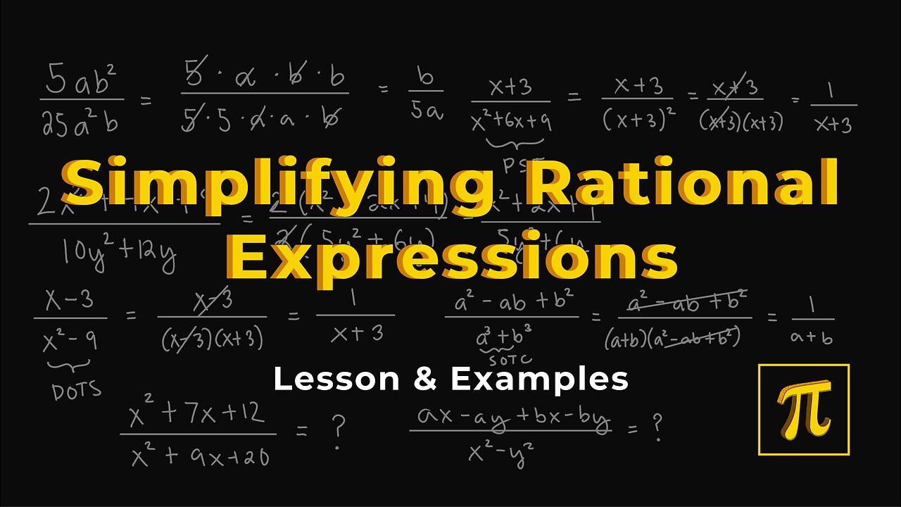 How to SIMPLIFY RATIONAL Expressions - It's simple, just recall factoring!