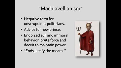 Machiavellianism (Utility & Atonement)