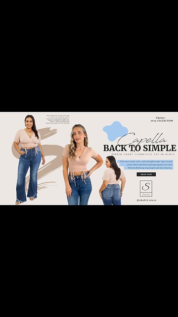 Capella Back To Simple Curvy+ Ribbed Front Scrunched Top in Blush🩶