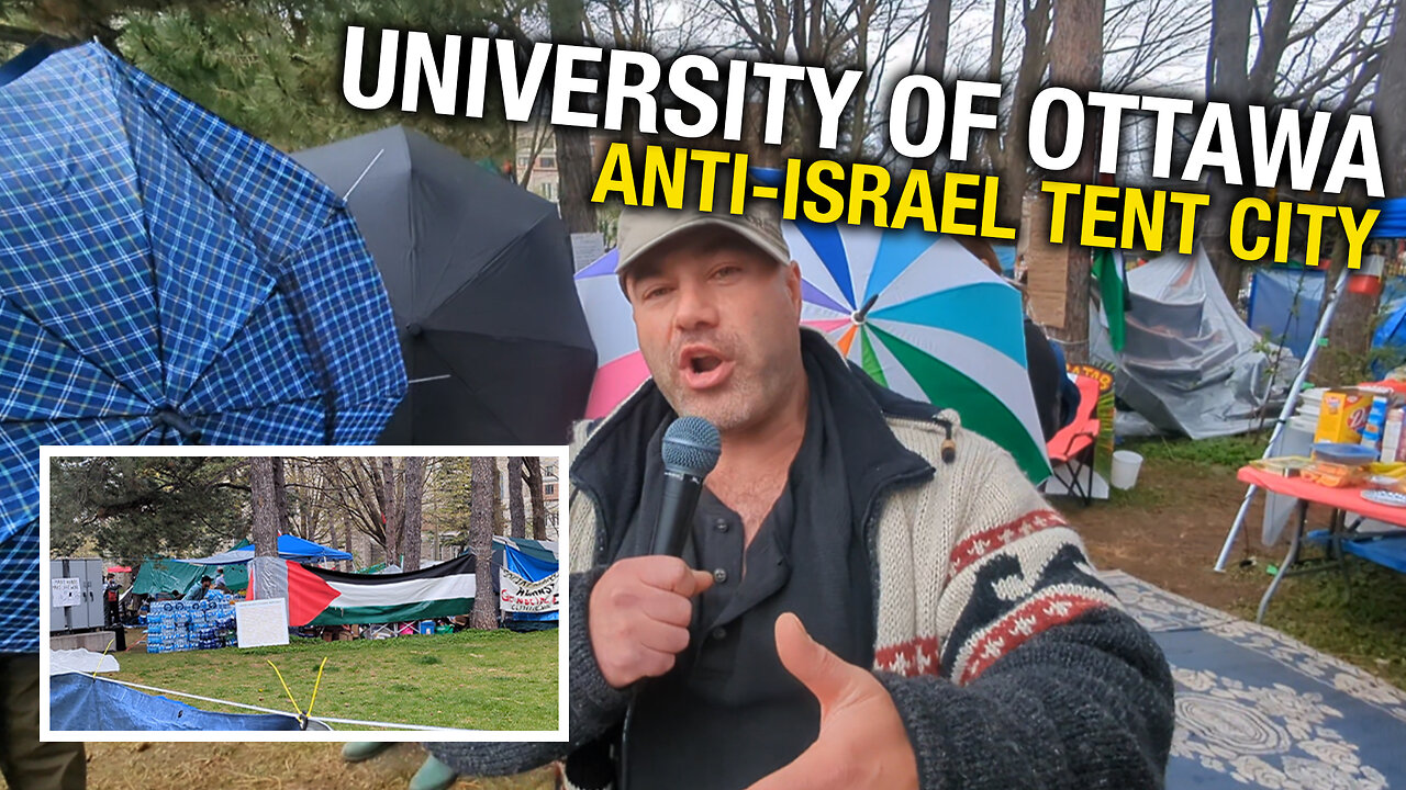 Anti-Israel University of Ottawa protesters obey handler instructions to ignore reporters