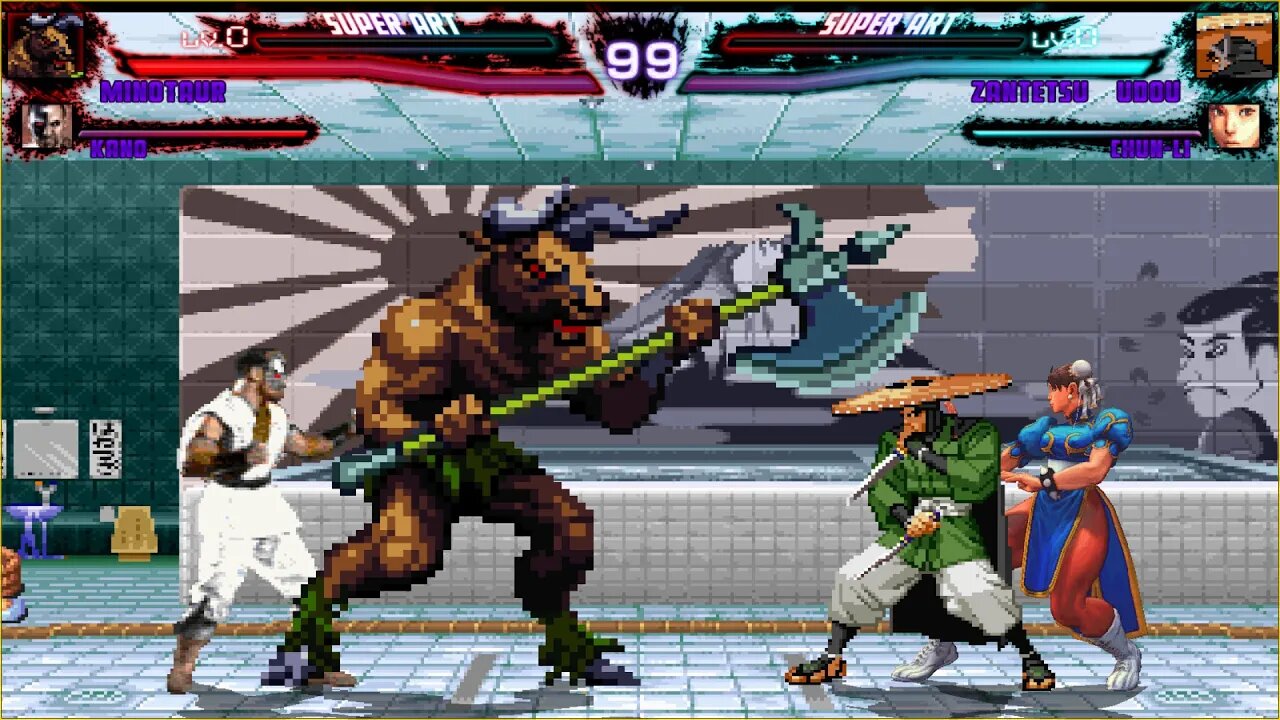 Mugen: Minotaur/Kano vs Zantetsu/Chun Li