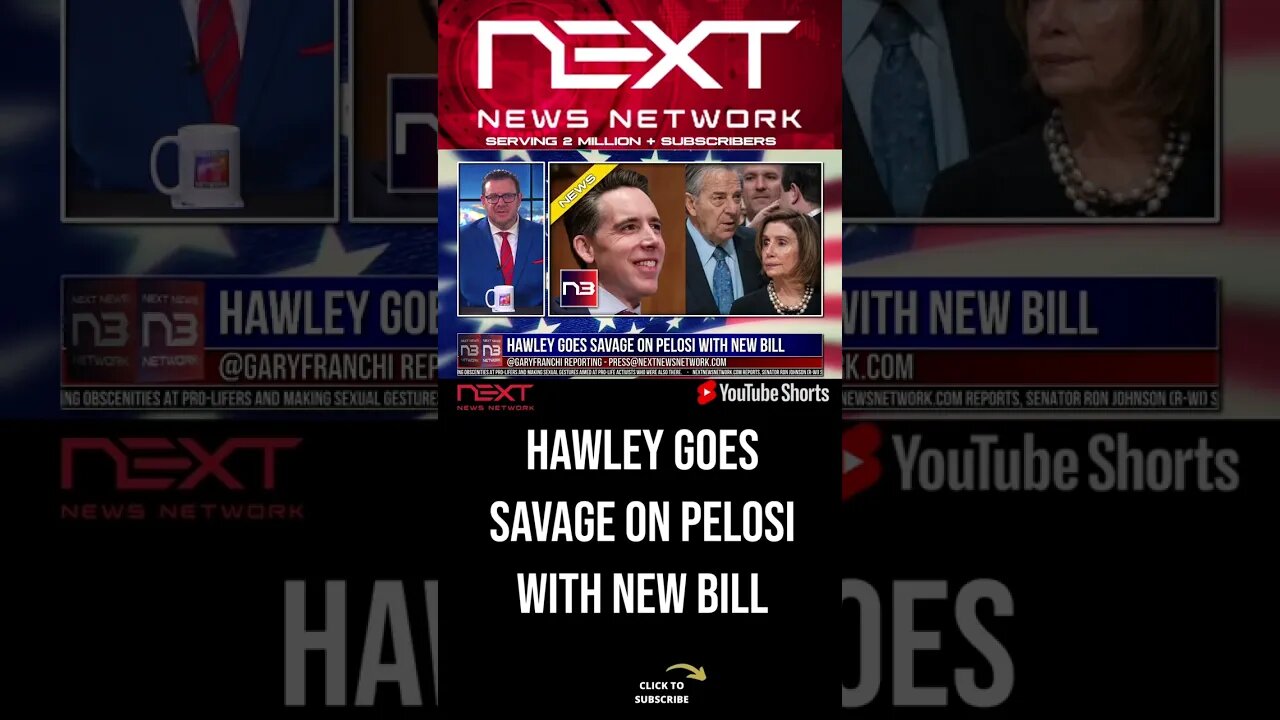 Hawley Goes SAVAGE On Pelosi With New Bill #shorts